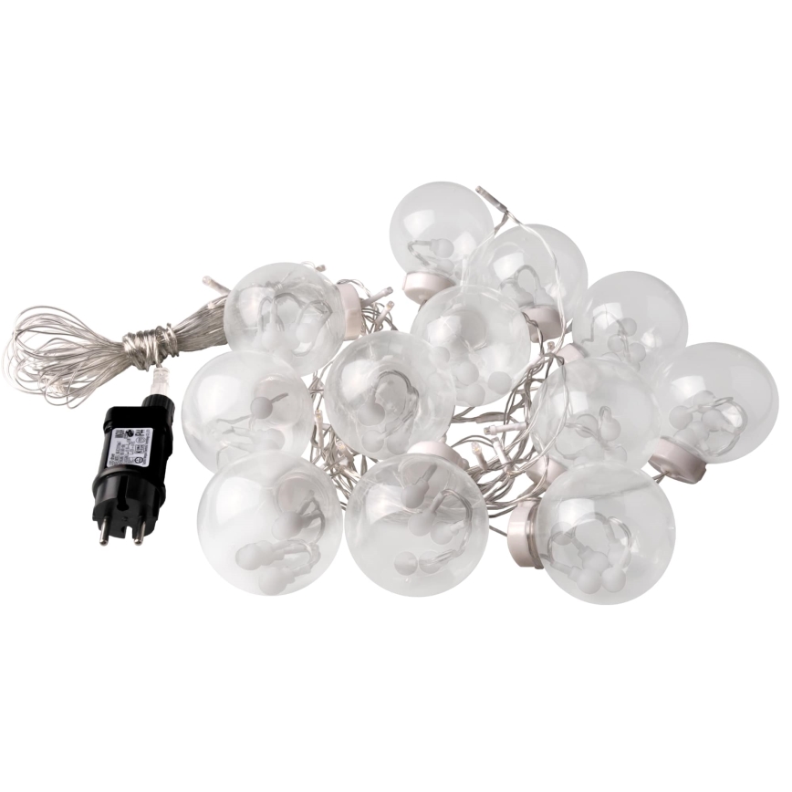 LED zavesa WISH BALLS 108xLED/8 funkcija 4,5 m topla bela