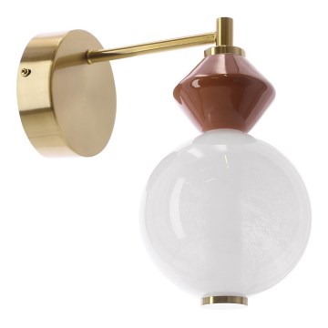 LED zidna lampa FLORES LED/7W/230V zlatna/braon