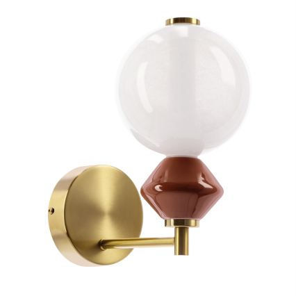 LED zidna lampa FLORES LED/7W/230V zlatna/braon