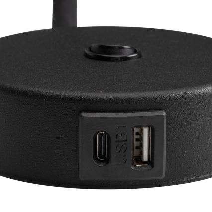 LED zidna lampa sa USB portom LAGOS 1xG9/3W/5V 4000K crna