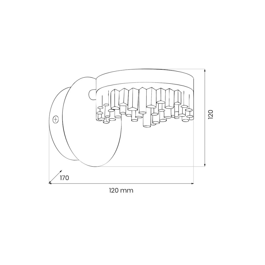 LED zidna lampa LED/4W/230V zlatna