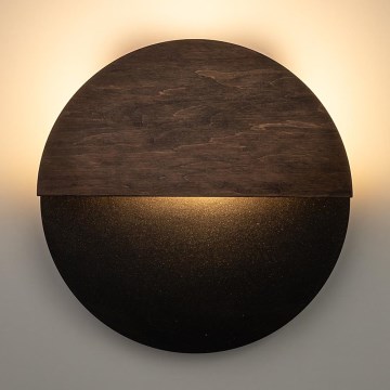 LED zidna lampa LUNA LED/7W/230V prečnika 26 cm crna/braon