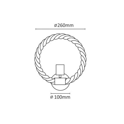 LED zidna lampa ROPE ARTHUR 1xE27/10W/230V