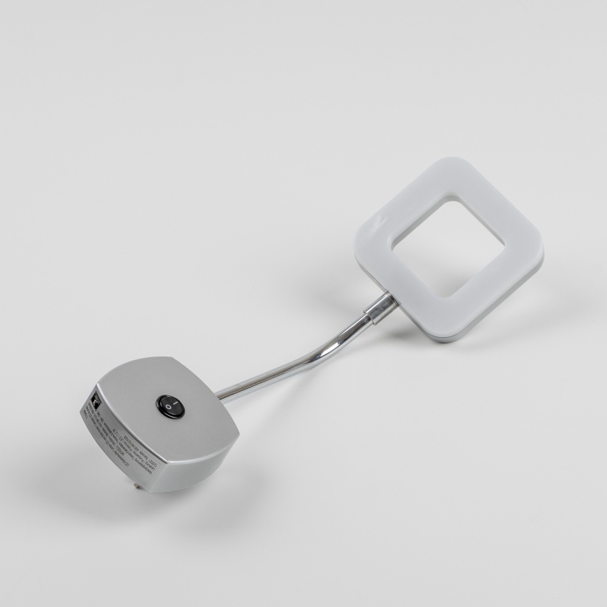 LED zidna lampica za utičnicu LED/3,2W/230V matirani hrom