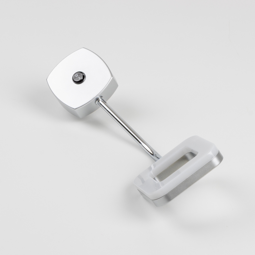 LED zidna lampica za utičnicu LED/3,2W/230V matirani hrom