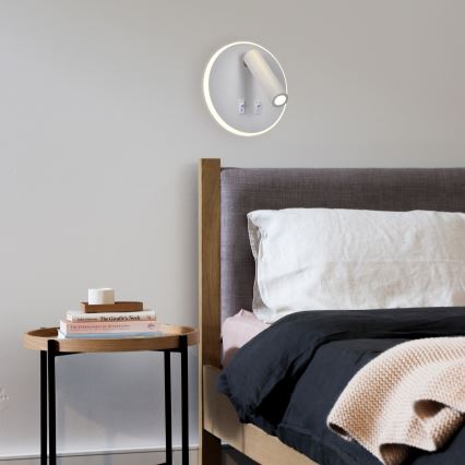 LED zidna spot svetiljka IRIS LED/12W/230V 3000K bela