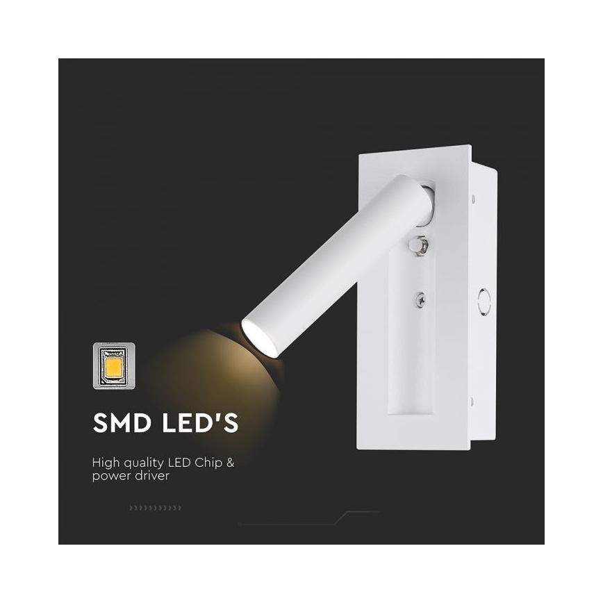 LED zidna spot svetiljka LED/2W/230V 3000K bela