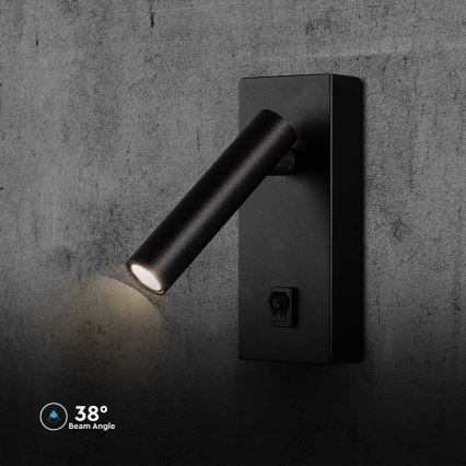 LED zidna spot svetiljka LED/2W/230V 4000K crna