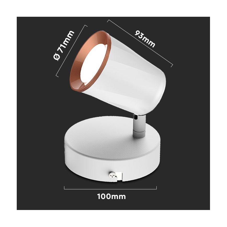LED zidna spot svetiljka LED/5W/230V 3000K bela