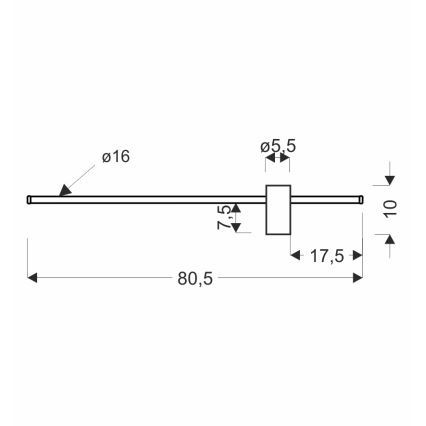 LED zidna svetiljka ARIAN LED/13W/230V crna