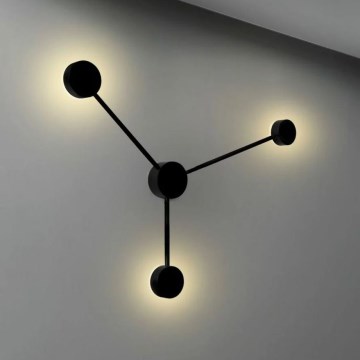 LED zidna svetiljka JOY 3xGX53/6W/230V crna