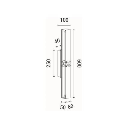 LED zidna svetiljka LUIS LED/13W/230V 3000K
