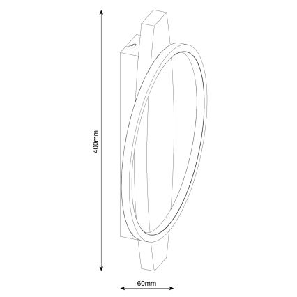 LED zidna svetiljka MELISA LED/12W/230V borovina