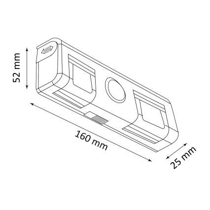 LED zidna svetiljka sa senzorom LED/3xAA/4,5V