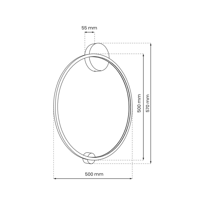LED zidna svetiljka SATURNO LED/25W/230V prečnika 50 cm IP44 zlatna