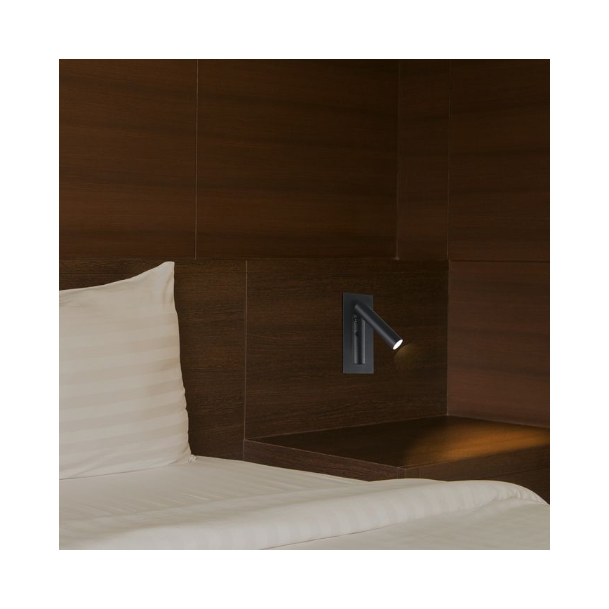 LED zidni reflektor LED/2W/230V 3000K crni