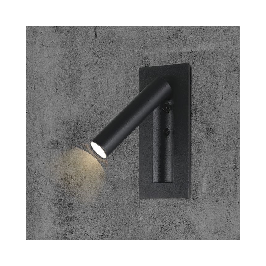 LED zidni reflektor LED/2W/230V 3000K crni