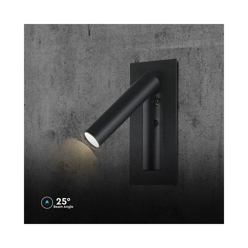 LED zidni reflektor LED/2W/230V 3000K crni