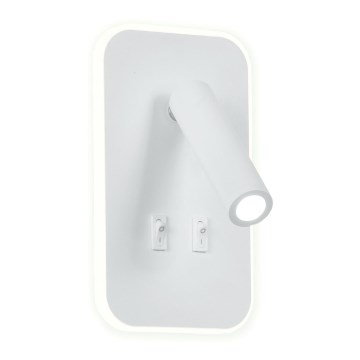 LED zidni spot IRIS LED/14W/230V 3000K bela