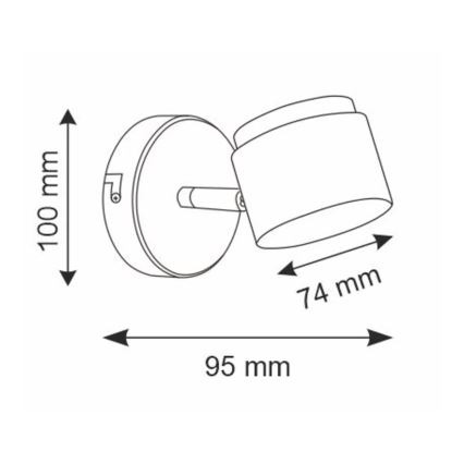 LED zidno spot svetlo KUBIK LED/4,2W/230V belo