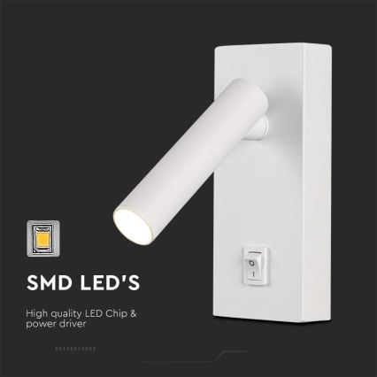 LED zidno spot svetlo LED/2W/230V 4000K bela