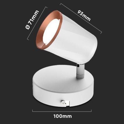 LED zidno spot svetlo LED/5W/230V 4000K bela