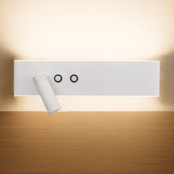 LED zidno spot svetlo RESORT LED/10W/230V + LED/3W, belo, levo