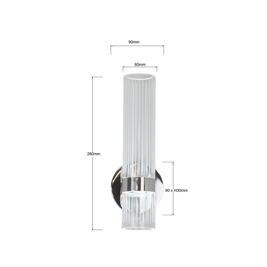 LED zidno svetlo AMBIENTE LED/6W/230V 3000/4000/6000K sjajni hrom