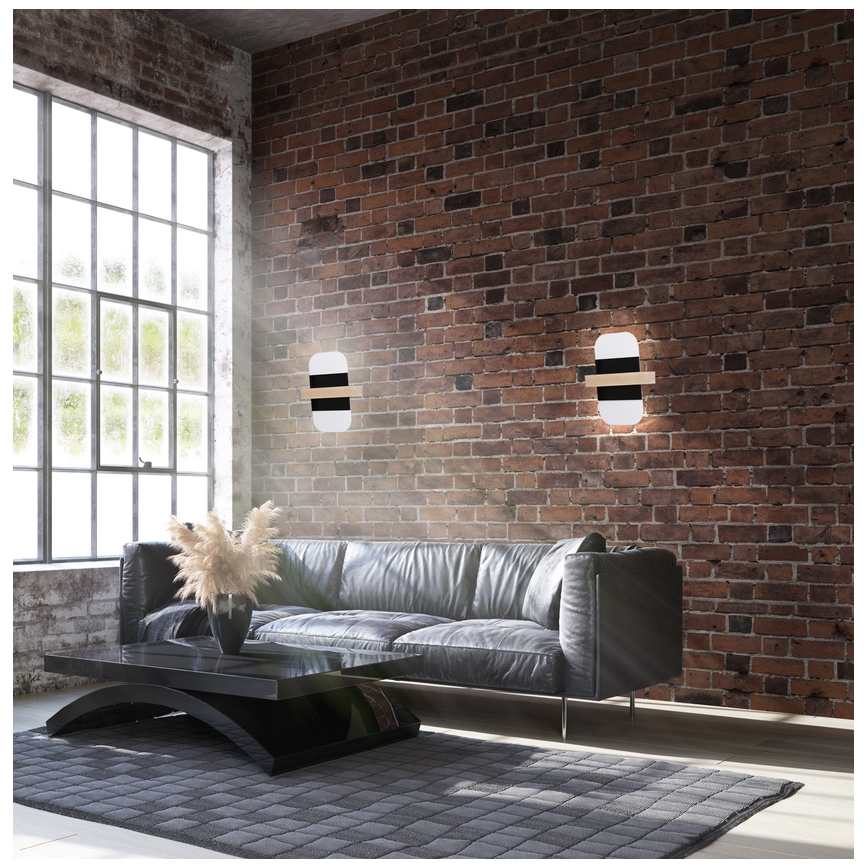 LED zidno svetlo APRIL LED/6W/230V belo/crno