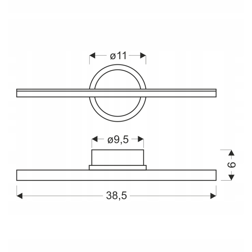 LED zidno svetlo BATUTA LED/10W/230V braon
