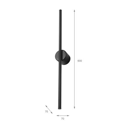 LED zidno svetlo LANA LED/7W/230V 4000K crno