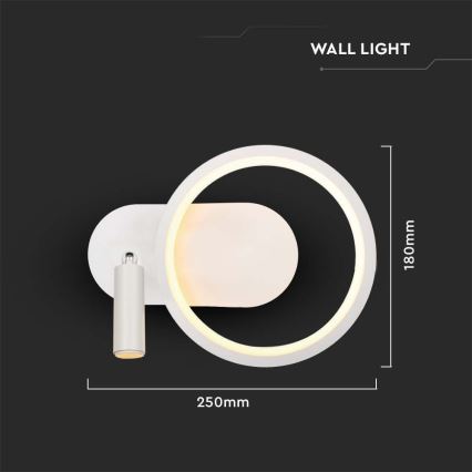 LED zidno svetlo LED/14W/230V 3000K belo