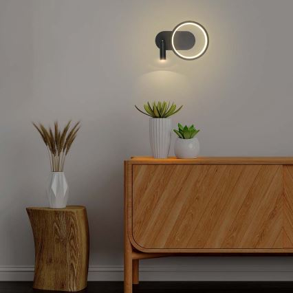 LED zidno svetlo LED/14W/230V 3000K crno