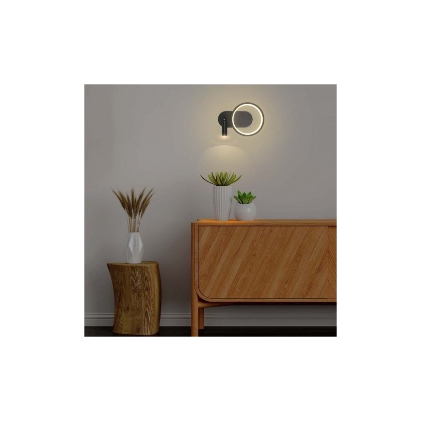 LED zidno svetlo LED/14W/230V 4000K crno
