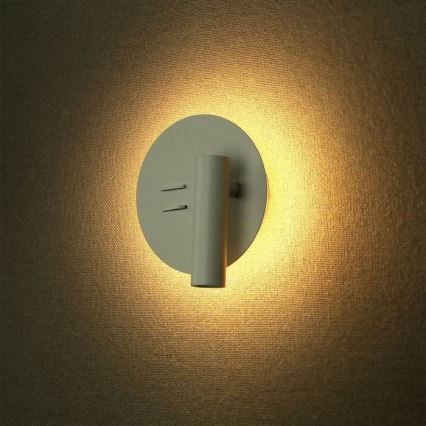 LED zidno svetlo LED/3W/230V + LED/6W/230V 3000K bela