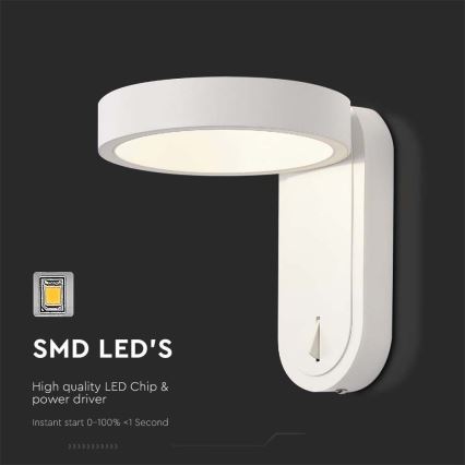 LED zidno svetlo LED/5W/230V 3000K/4000K belo