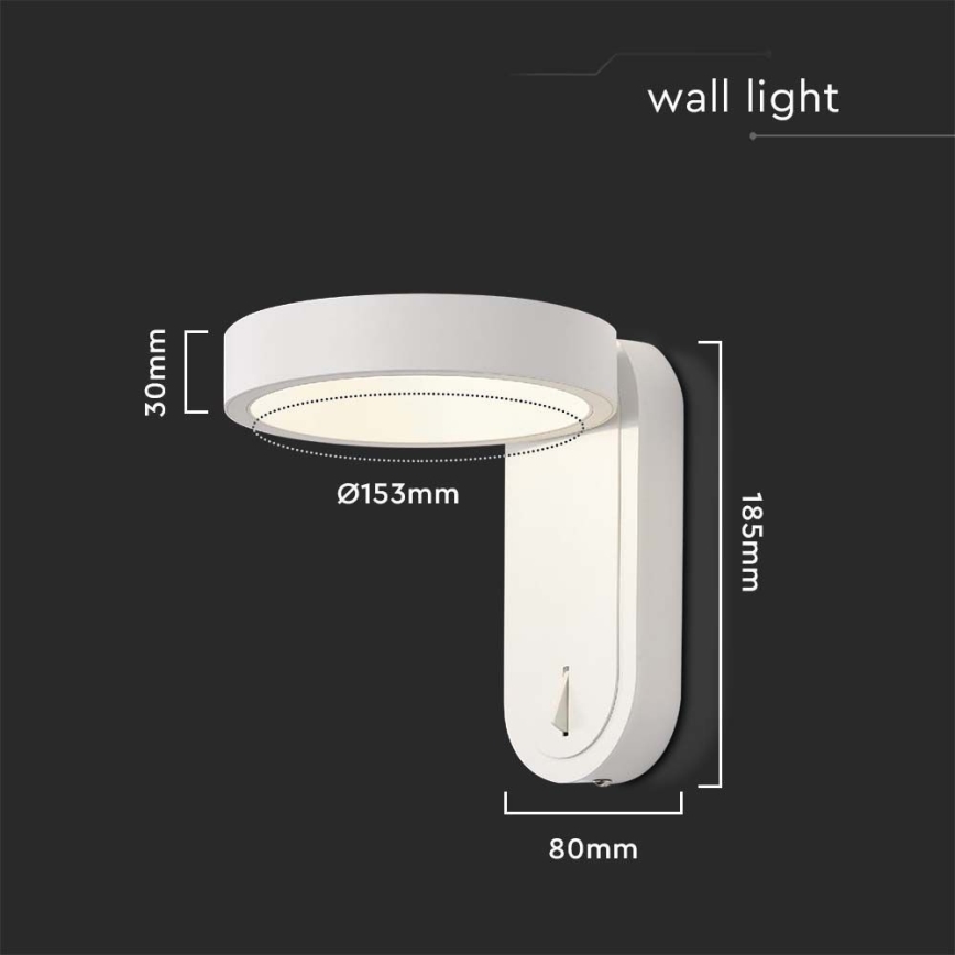 LED zidno svetlo LED/5W/230V 3000K/4000K belo