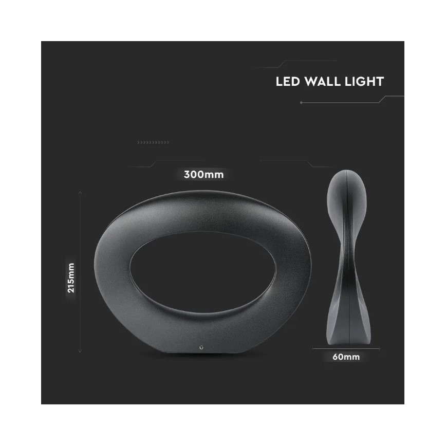 LED zidno svetlo LED/9W/230V