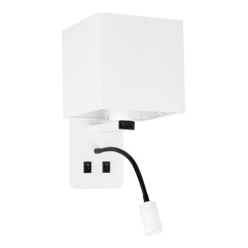 LED zidno svetlo MAGNUM 1xE27/40W/230V + LED/3W bela