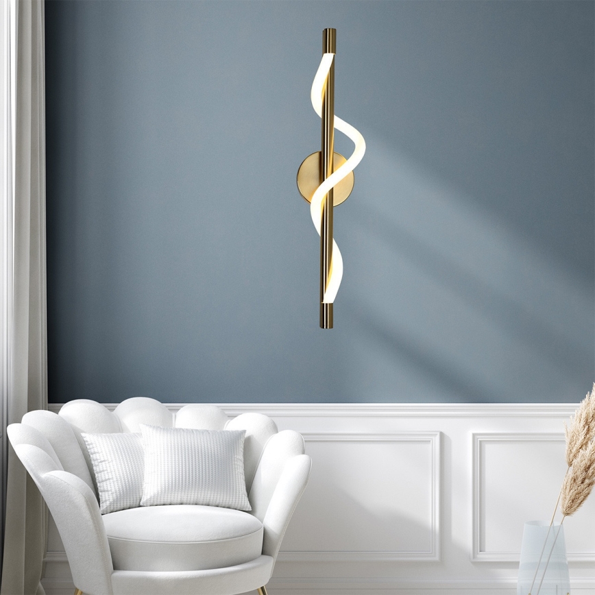 LED zidno svetlo MELECA LED/12W/230V 3000/4000/6000K zlatno
