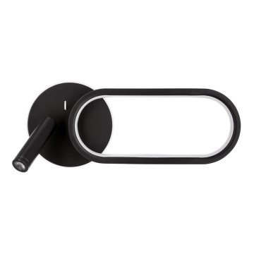 LED zidno svetlo MONET LED/13W/230V + LED/2W 3000/4000/6000K crna