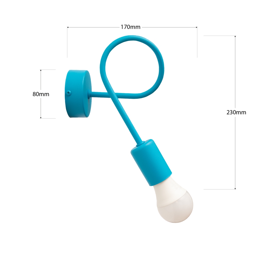 LED zidno svetlo OXFORD 1xE27/15W/230V plavo