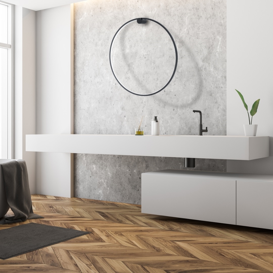 LED zidno svetlo SATURNO LED/46W/230V prečnik 80 cm IP44 crna