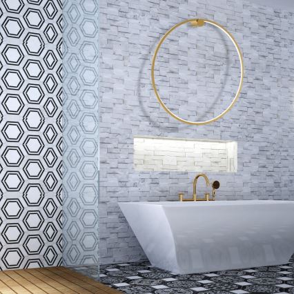 LED zidno svetlo SATURNO LED/46W/230V prečnika 80 cm IP44 zlatno