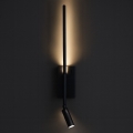 LED zidno svetlo TORCH LED/6W/230V + LED/3W crna