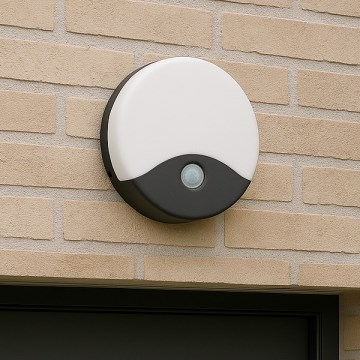 LED zidno svetlo za spoljašnju upotrebu sa senzorom pokreta LED/18W/230V IP44 antracit