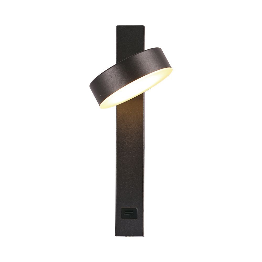 LED zidno usmereno svetlo sa USB portom LED/8W/230V 3000K