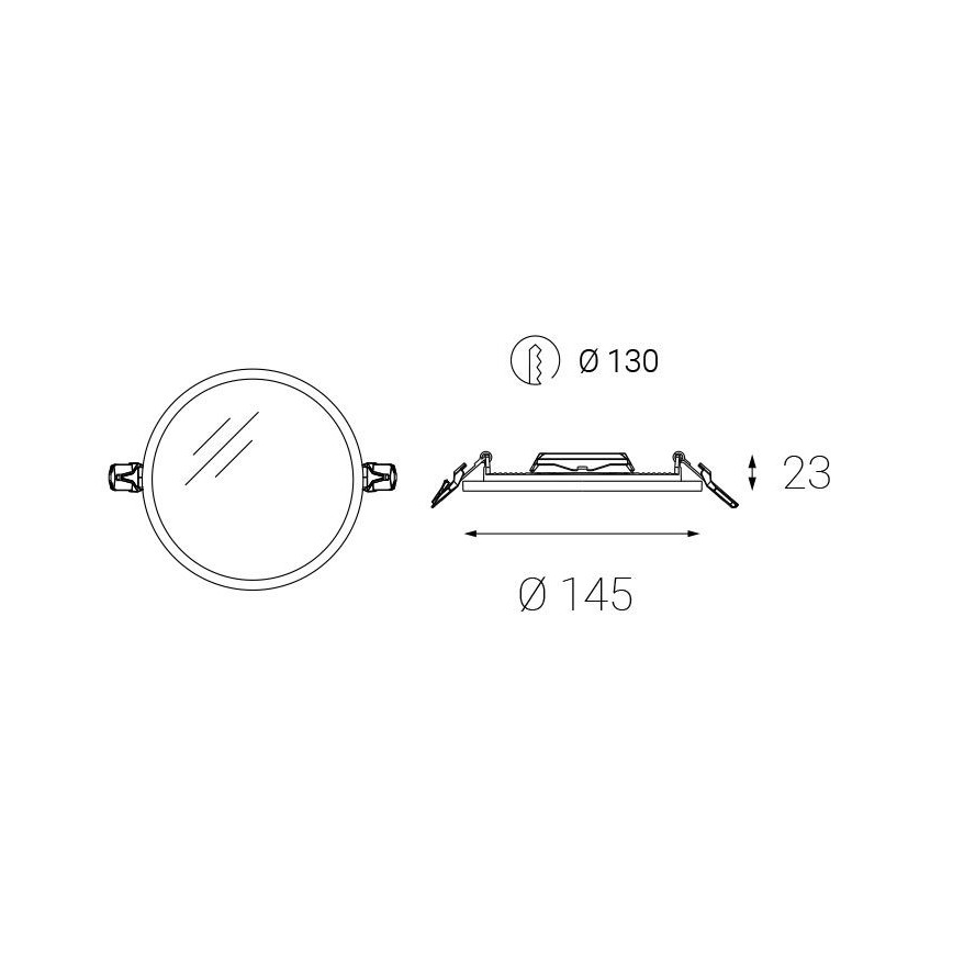 LED2 - LED kupatilska ugradna svetiljka SLIM LED/10W/230V IP43 CRI 90