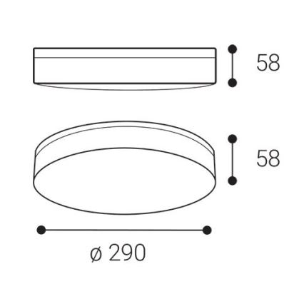 LED2 - LED kupatilsko stropno svetlo YPSO LED/22W/230V 3000/4000K IP54 prečnik 29 cm belo