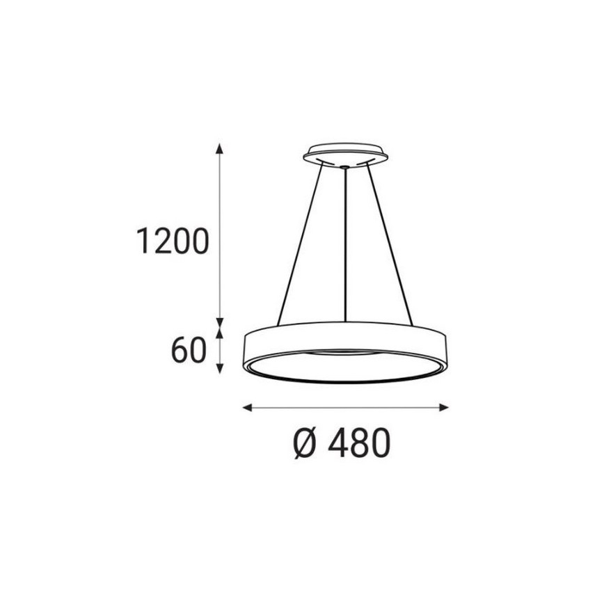 LED2 - LED luster na sajli BELLA LED/40W/230V 3000/4000K bela